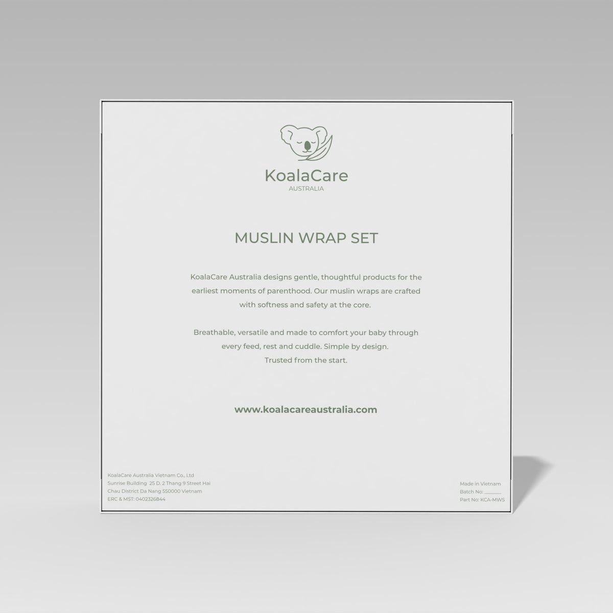 Baby Muslin Wrap Set (3 Pack)